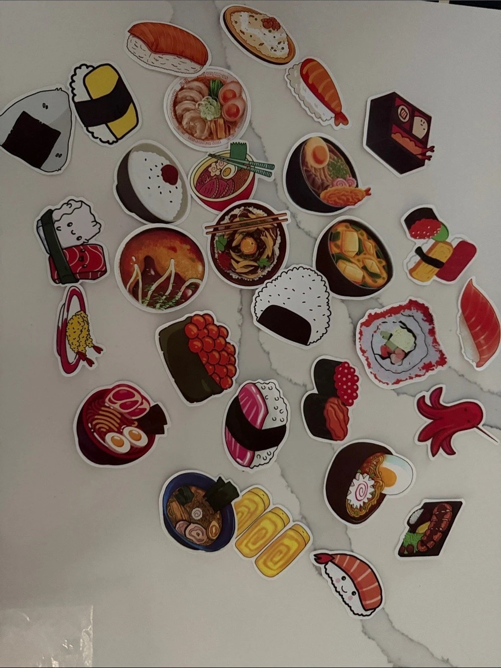 Multicolor Food Sushi Sticker Sheet